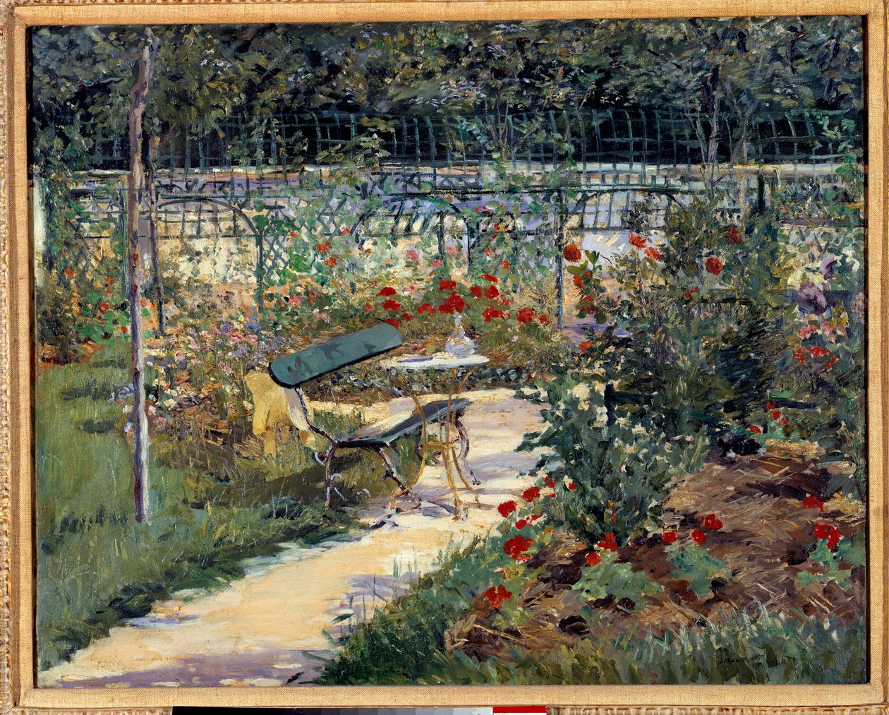 Oma puutarha, penkki. Edouard Manet