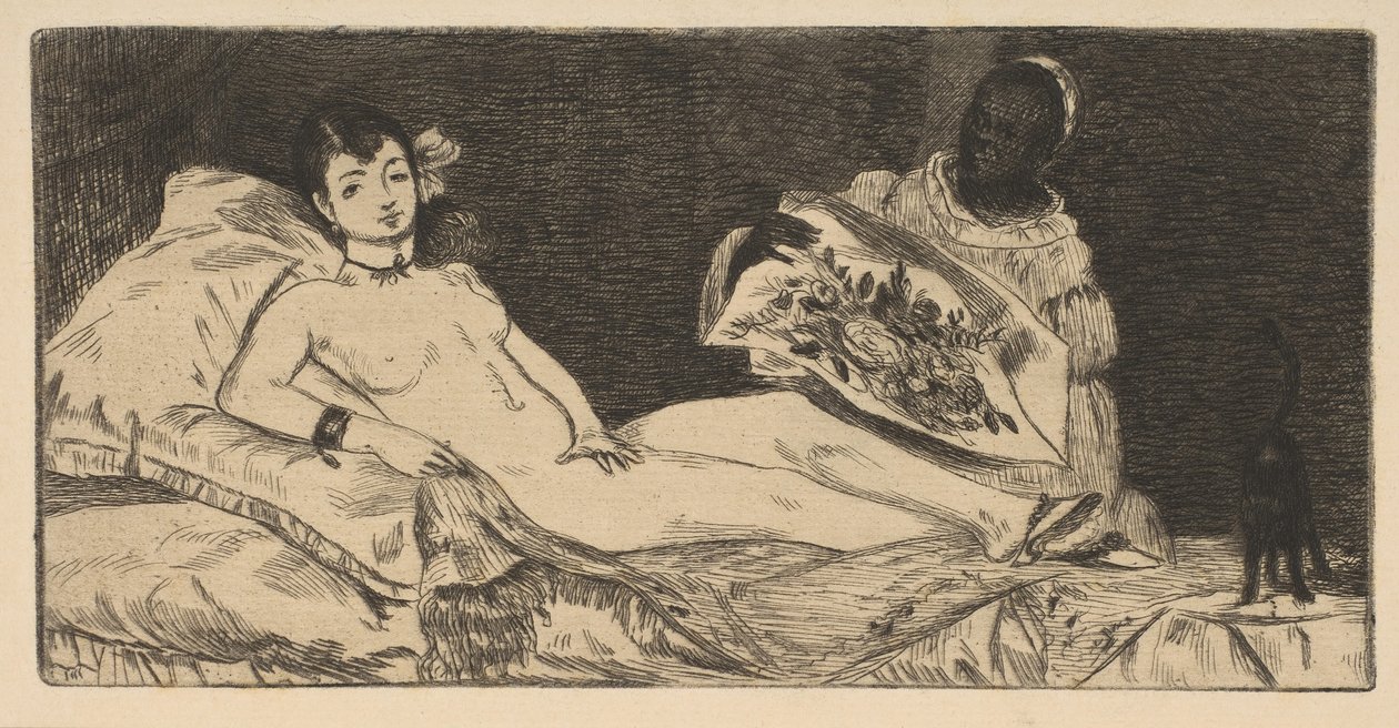 Olympia pieni lautanen, 1867. tekijältä Édouard Manet