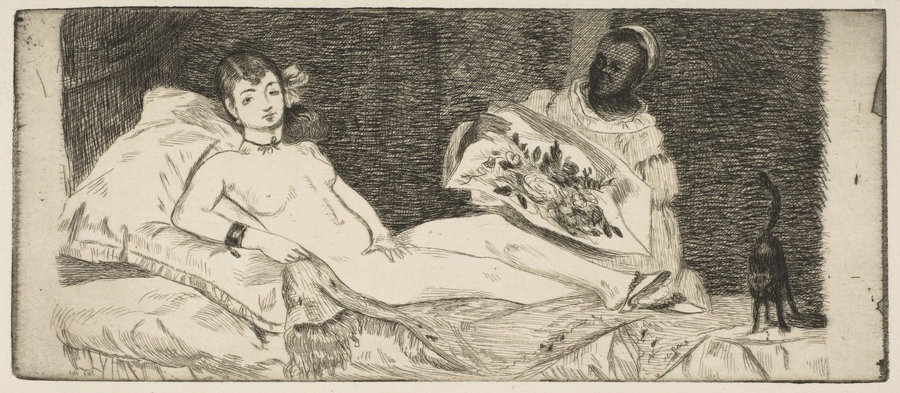 Olympia pieni lautanen, 1867. tekijältä Édouard Manet