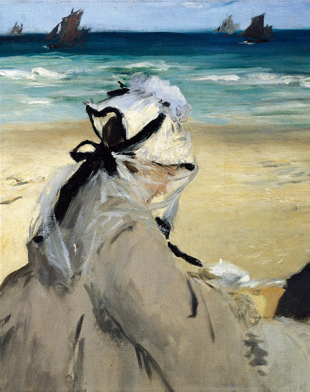 On the Beach, Edouard Manet, yksityiskohta tekijältä Édouard Manet