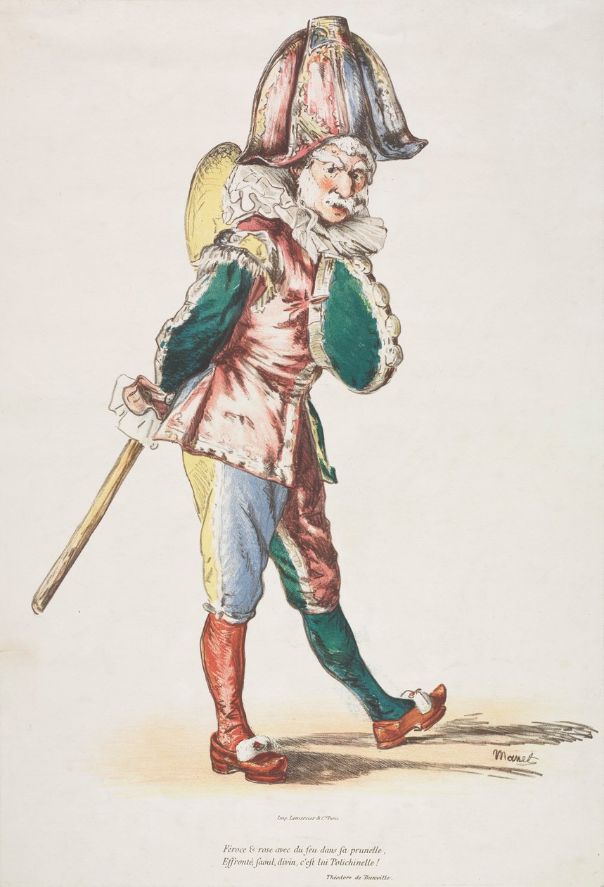 Polichinelle, 1876. tekijältä Édouard Manet