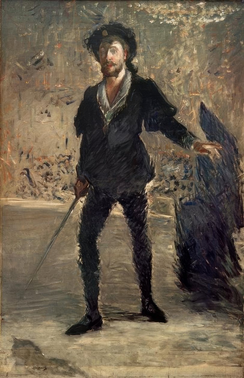 Portrait de Faure dans le role de Hamlet tekijältä Édouard Manet