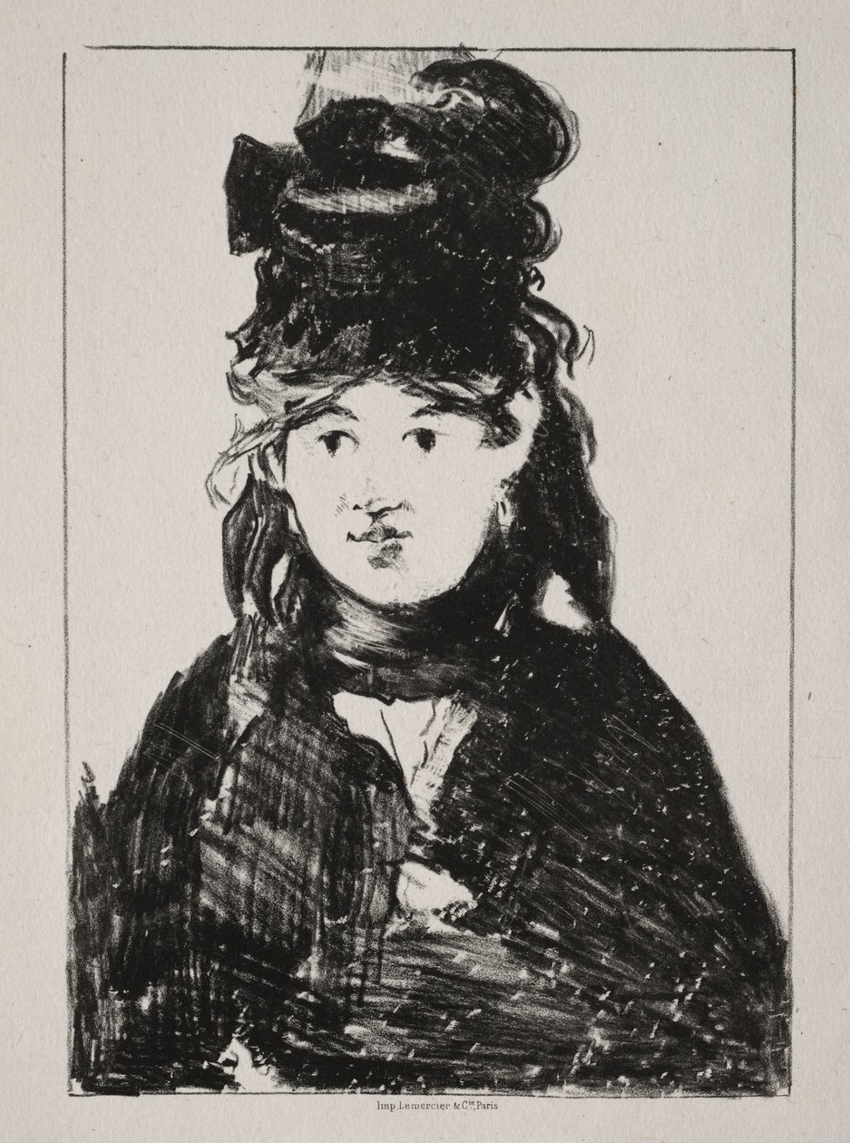 Berthe Morisotin muotokuva, 1872. tekijältä Édouard Manet