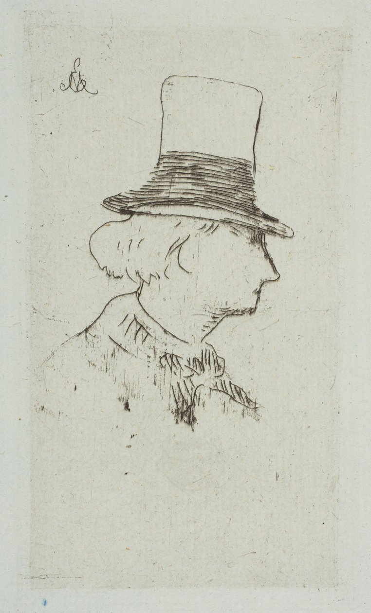 Charles Baudelairen muotokuva profiilissa, 1862-67. tekijältä Édouard Manet