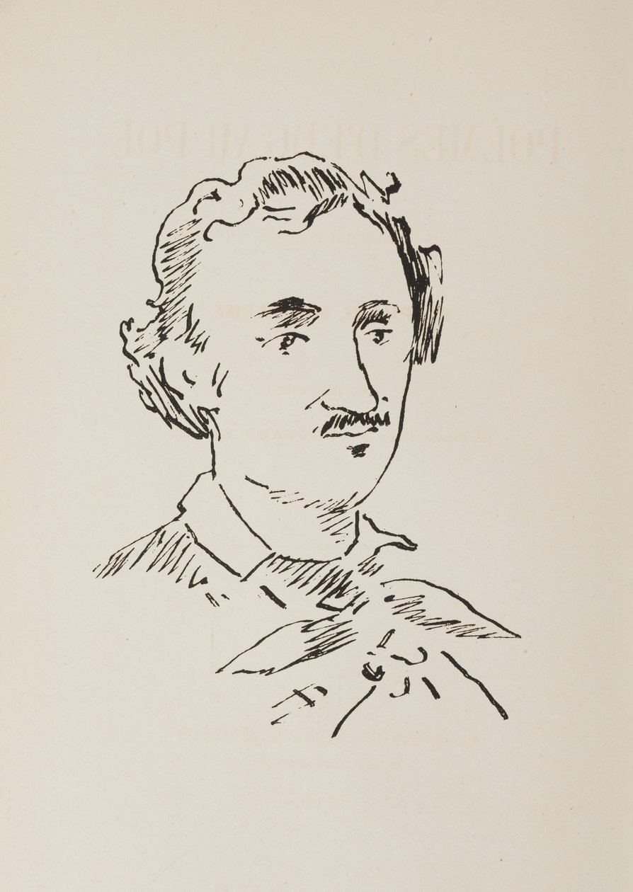 Edgar Allan Poen muotokuva 1809-1849, 1889. tekijältä Édouard Manet