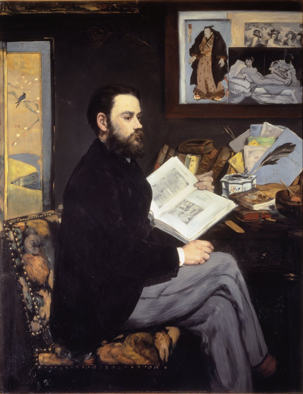 Emile Zolan muotokuva - 1868, öljy kankaalle tekijältä Édouard Manet