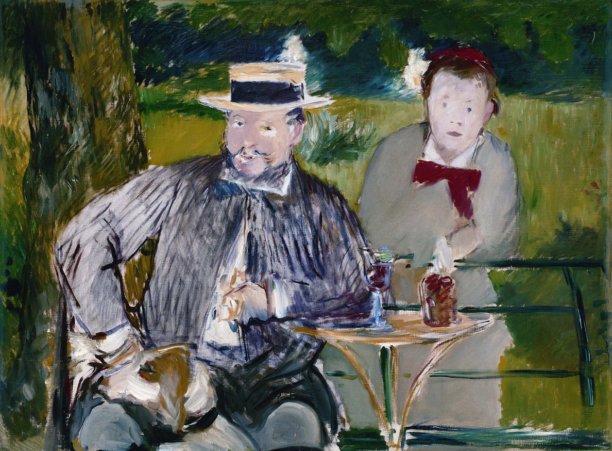 Muotokuva Ernest Hoschedesta ja hänen tyttärestään Marthasta, n. 1876 (öljy kankaalle) tekijältä Édouard Manet