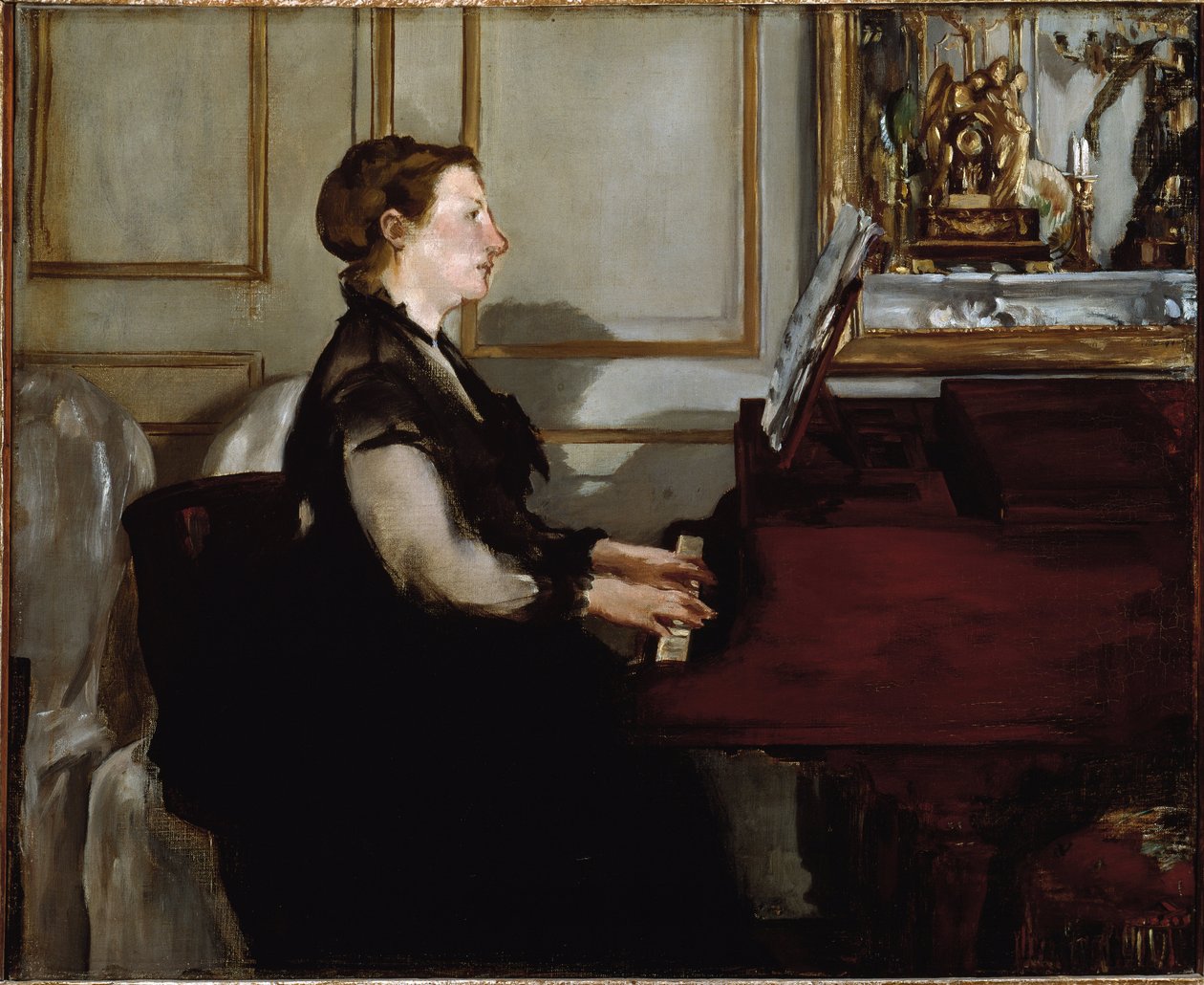 Madame Manetin (Suzanne Leenhoff) muotokuva pianon ääressä (öljy kankaalle tekijältä Édouard Manet