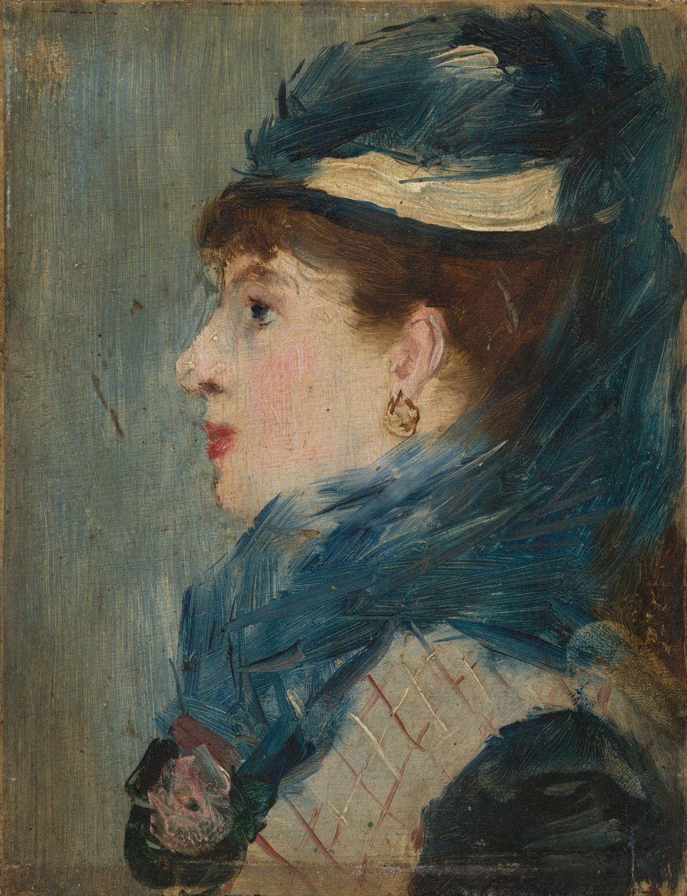 Naisen muotokuva, c. 1879 (öljy puulle) tekijältä Édouard Manet