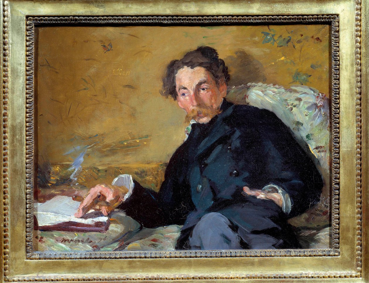 Ranskalaisen runoilijan ja kirjailijan Stephane Mallarmen (1842-1883) muotokuva Edouard Manet