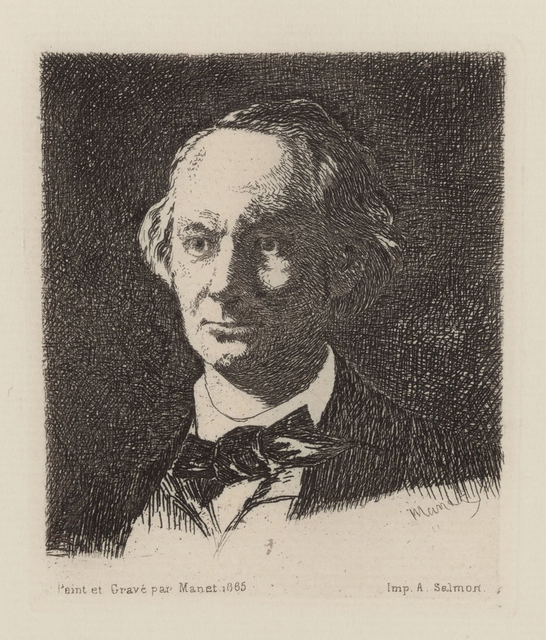 Runoilija Charles Baudelairen muotokuva 1821-1867 tekijältä Édouard Manet