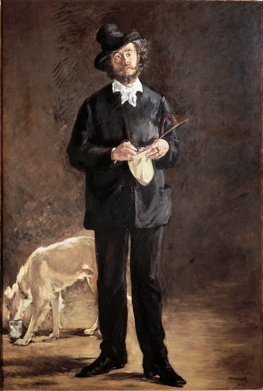 Muotokuva runoilijasta, taidemaalari ja kuvanveistäjä Gilbert-Marcellin Desboutinista (Gilbert Marcelin) tekijältä Édouard Manet