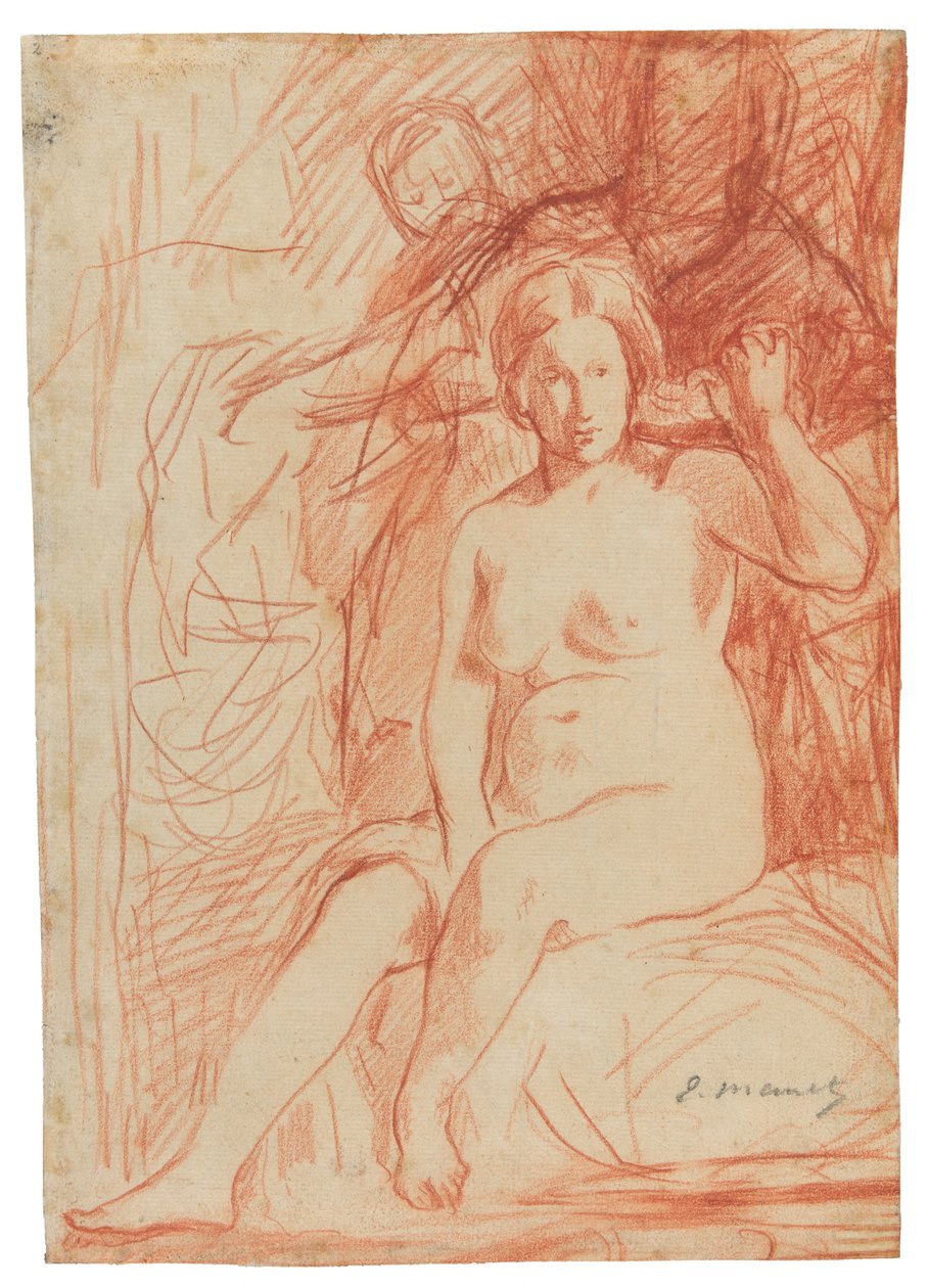 Istuva alaston tekijältä Édouard Manet