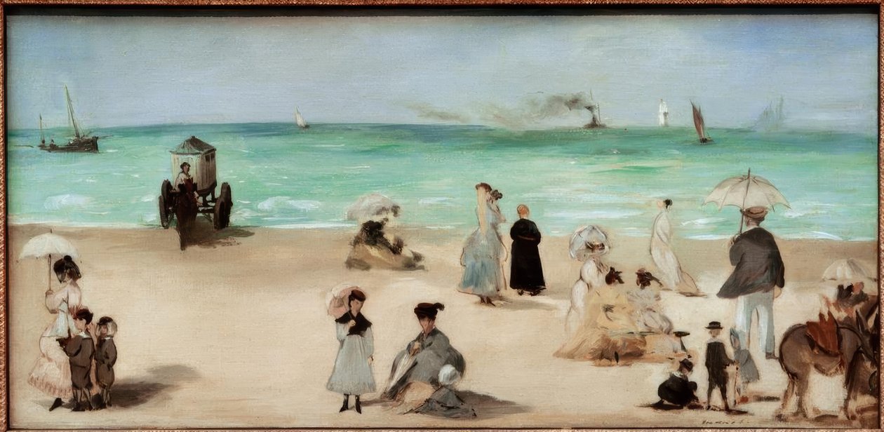 Sur la Plage de Boulognesur-Mer tekijältä Édouard Manet