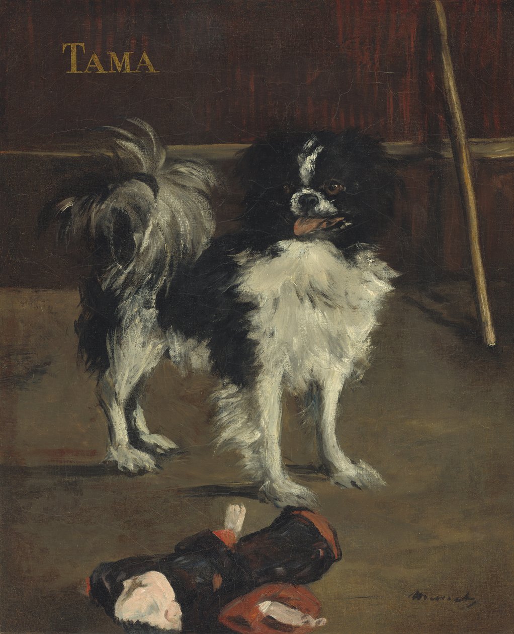 Tama, japanilainen koira, n. 1875 (öljy kankaalle) tekijältä Édouard Manet