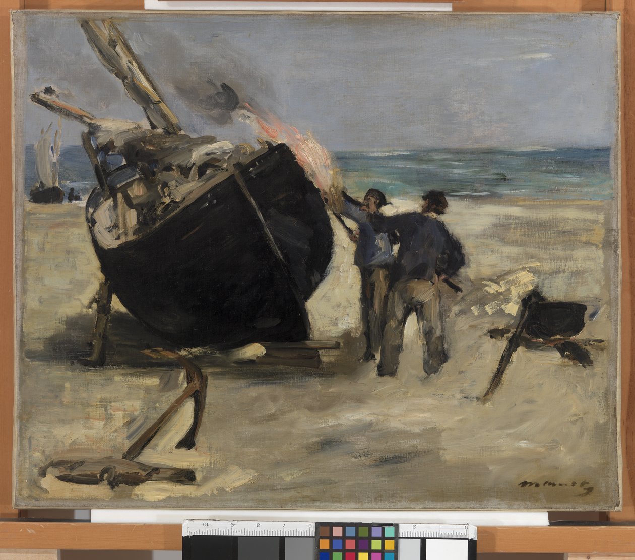 Tervaus veneeseen, 1873 tekijältä Édouard Manet