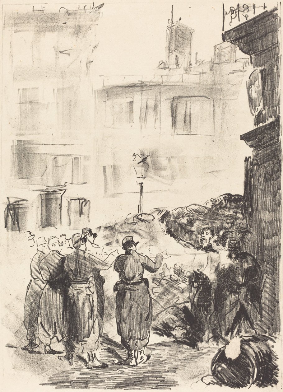Barrikadi (La barricade) tekijältä Édouard Manet