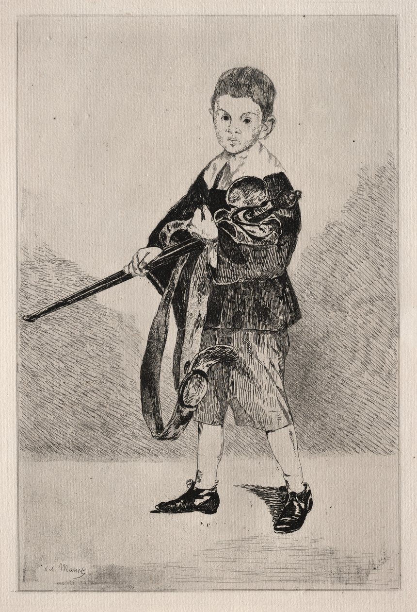 Poika miekalla tekijältä Édouard Manet