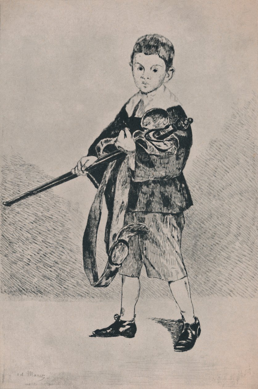 Poika miekalla, 1862, 1946 tekijältä Édouard Manet