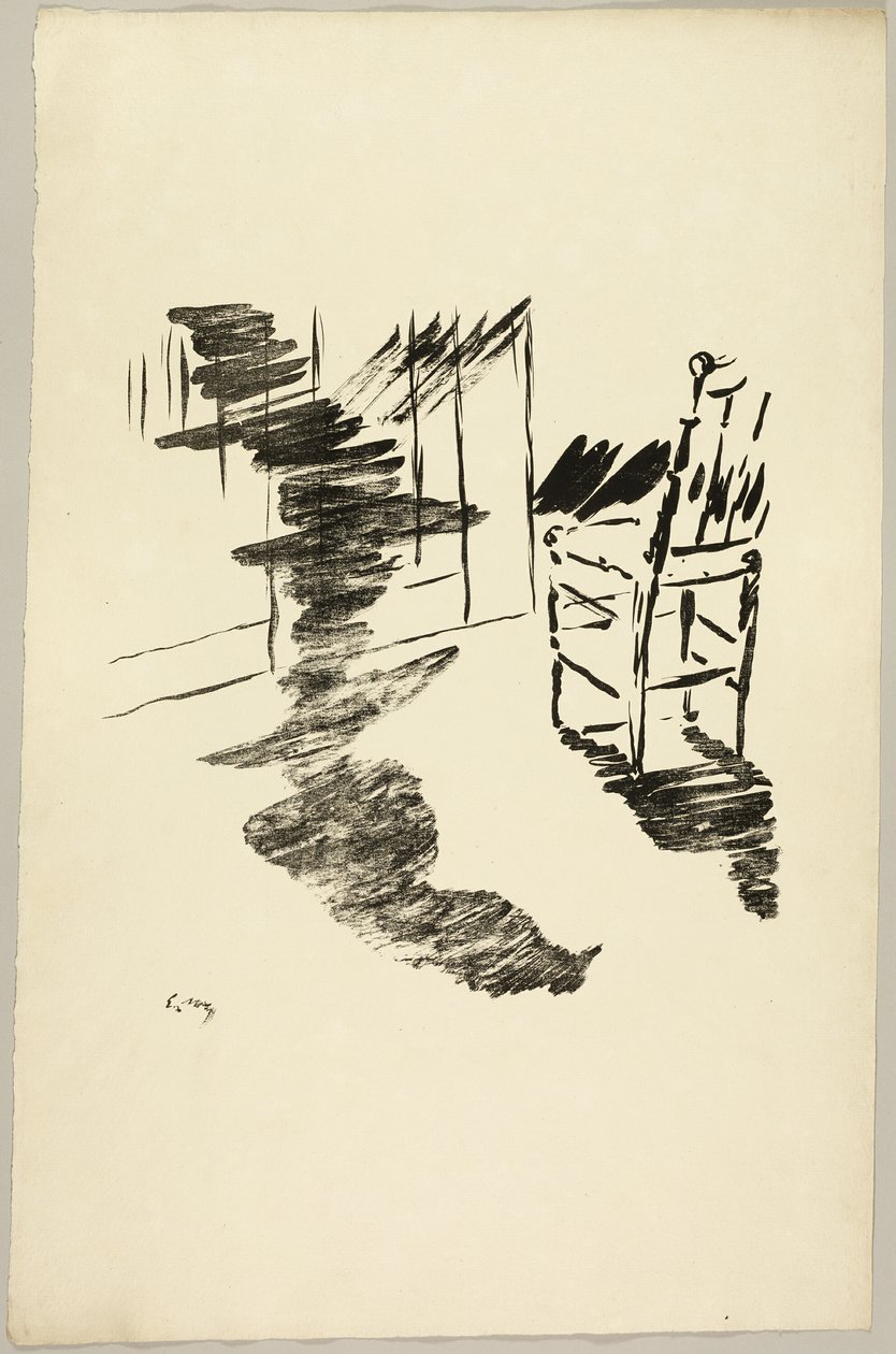 Tuoli ("Se varjo, joka kelluu lattialla..."), Korppi (Le Corbeau) tekijältä Édouard Manet