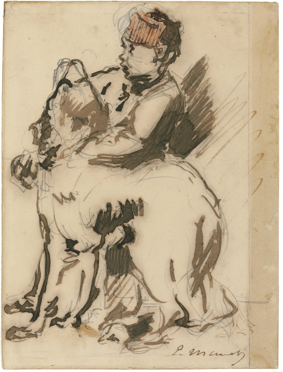 Lapsi ja Koira tekijältä Édouard Manet