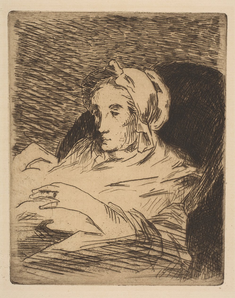 Toipilas Suzanne Manet, 1879-81. tekijältä Édouard Manet