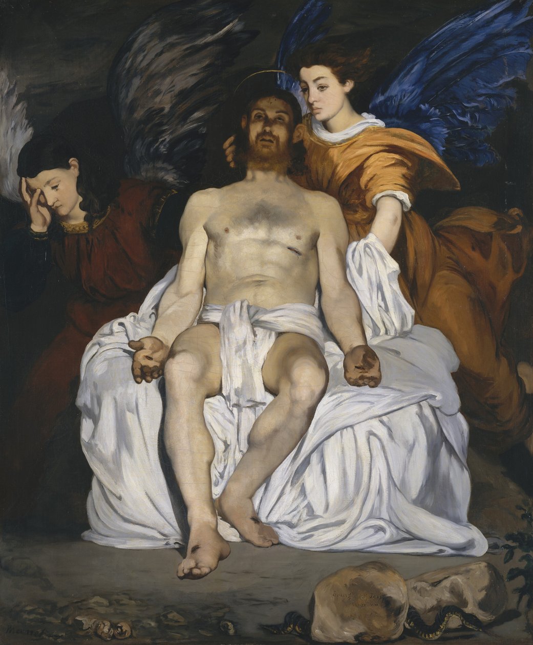Kuollut Kristus enkelien kanssa tekijältä Édouard Manet