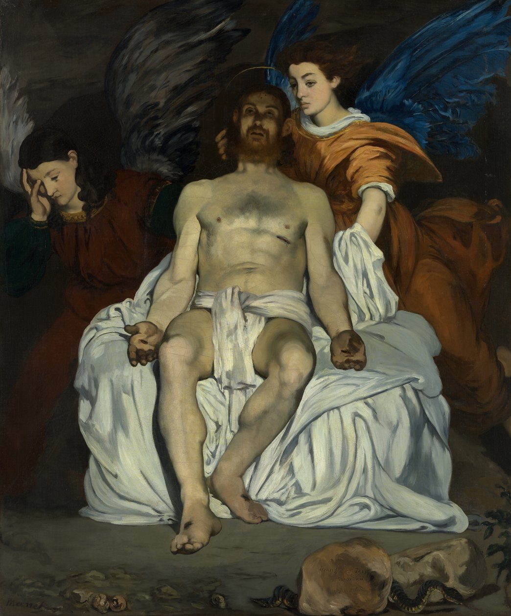 Kuollut Kristus enkelien kanssa, 1864. tekijältä Édouard Manet