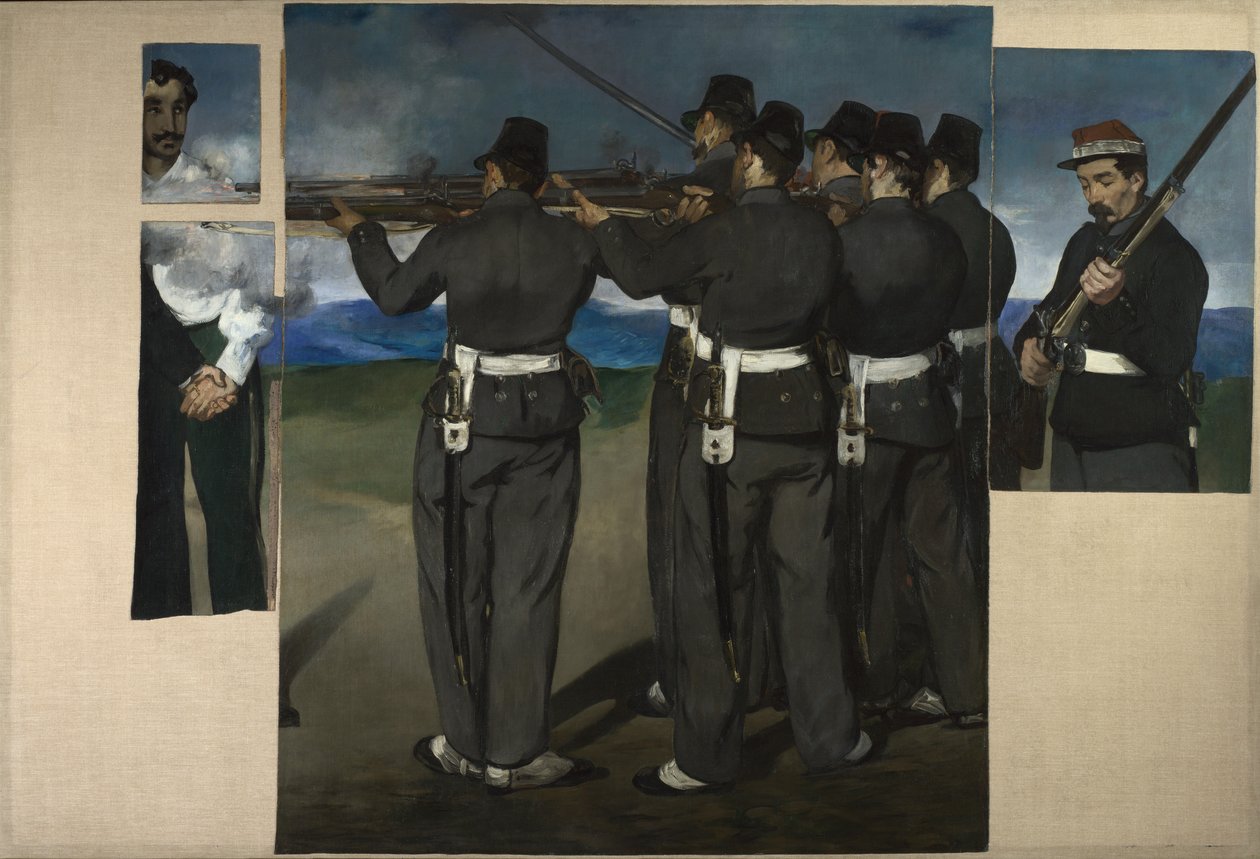 Meksikolaisen Maximilianin teloitus, n. 1868 tekijältä Édouard Manet