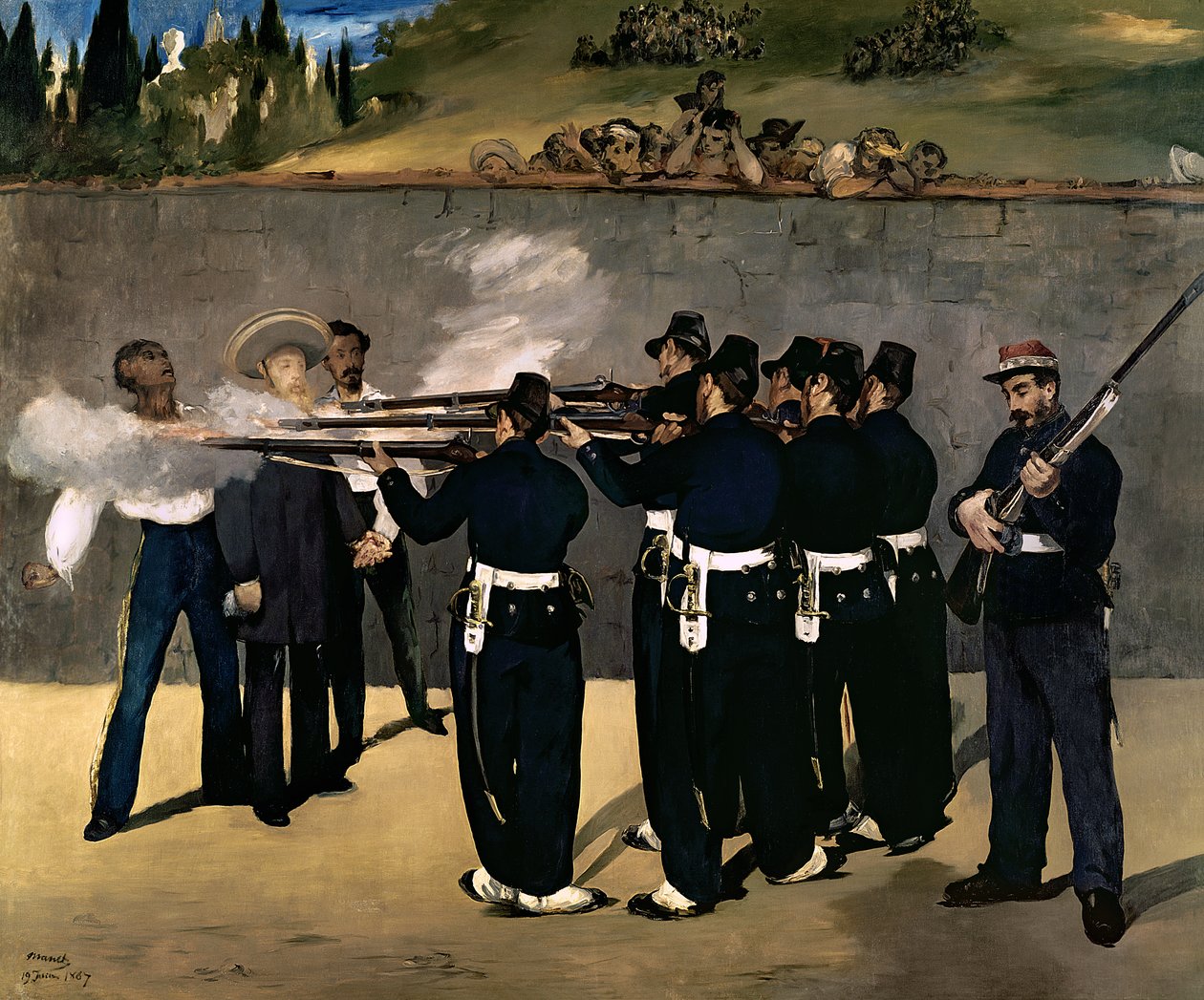 Keisari Maximilianin teloitus, 1867-8 tekijältä Édouard Manet