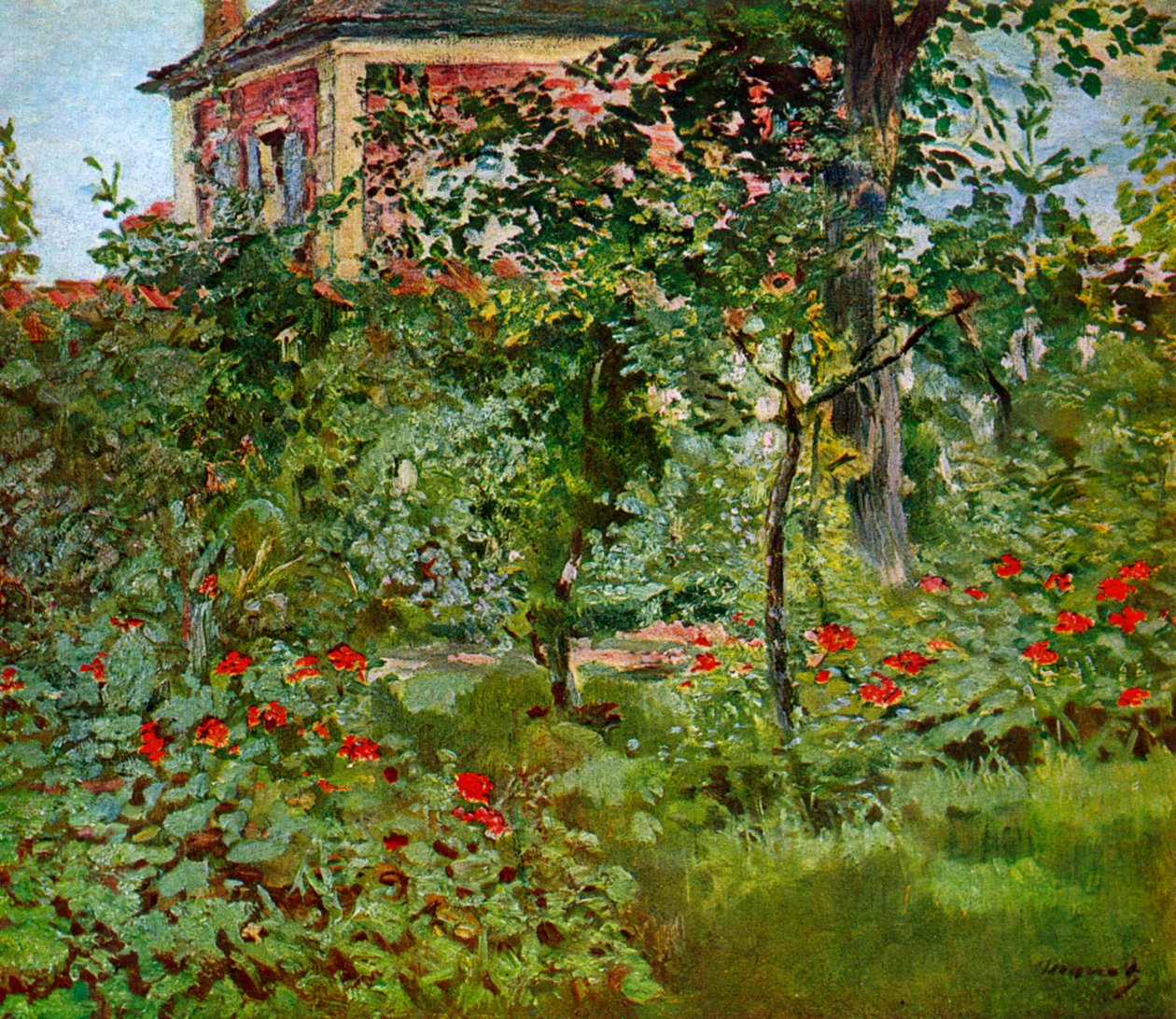 Bellevuen puutarha, 1880. tekijältä Édouard Manet