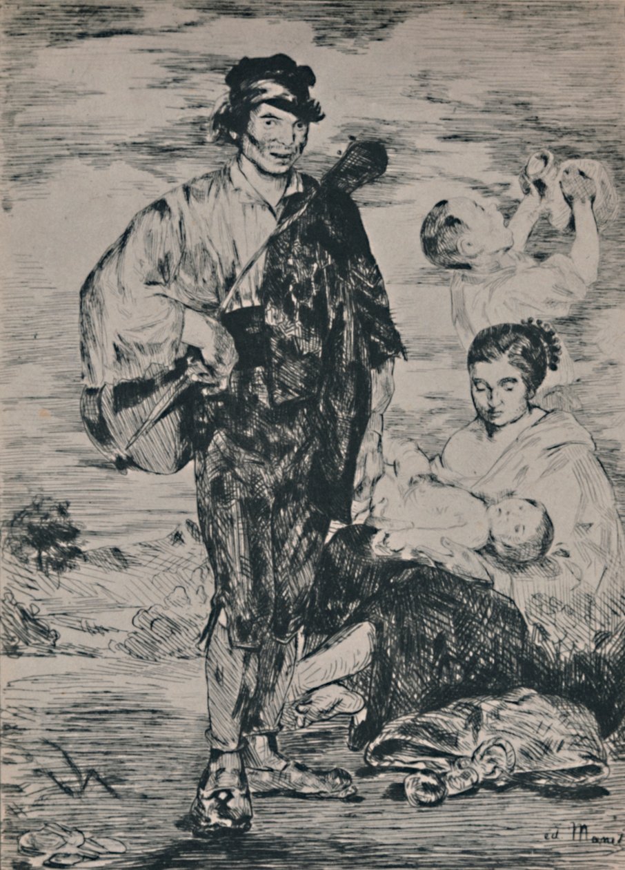 Mustalaiset, 1862, 1946 tekijältä Édouard Manet