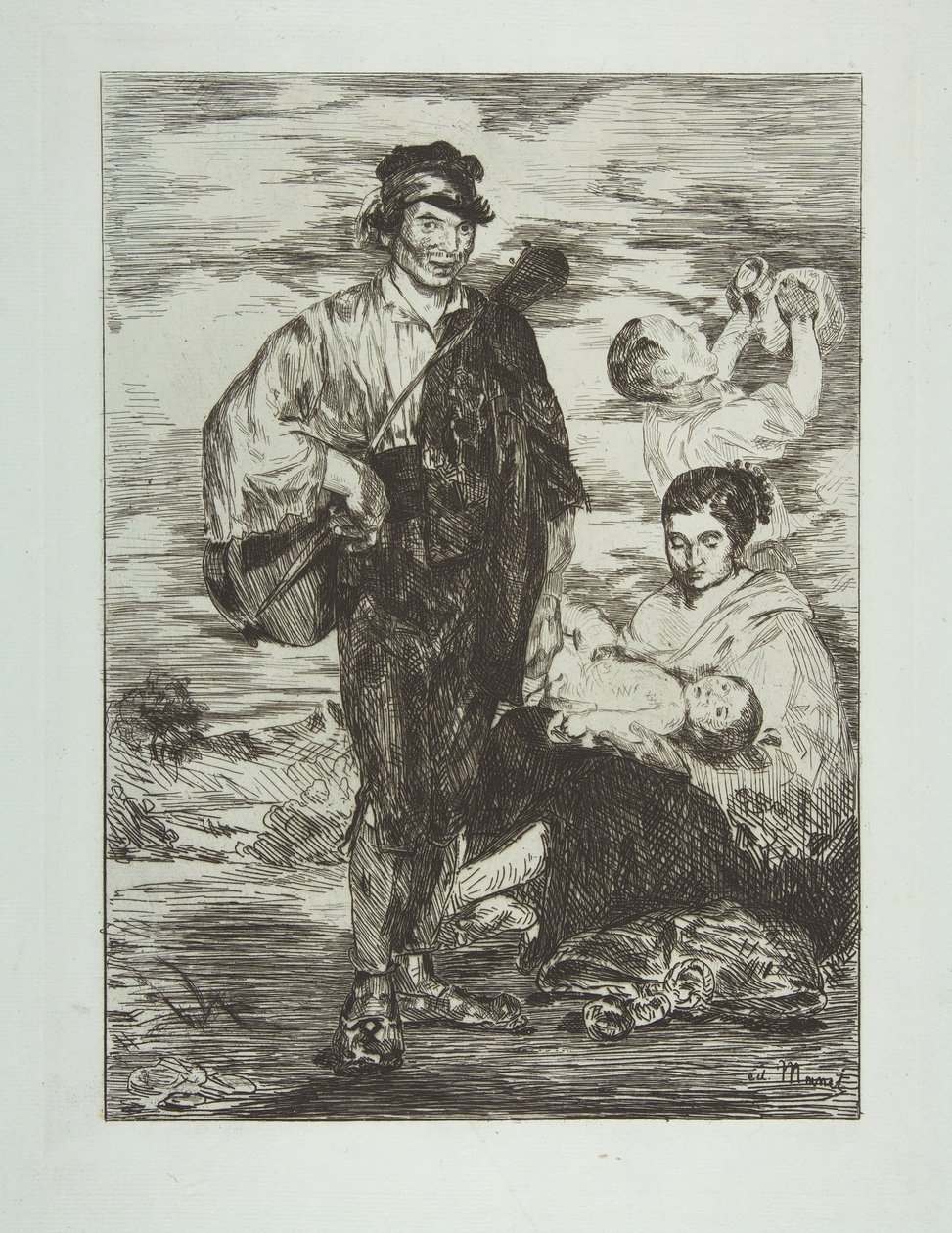 Gypsies Les Gitanos, 1862. tekijältä Édouard Manet