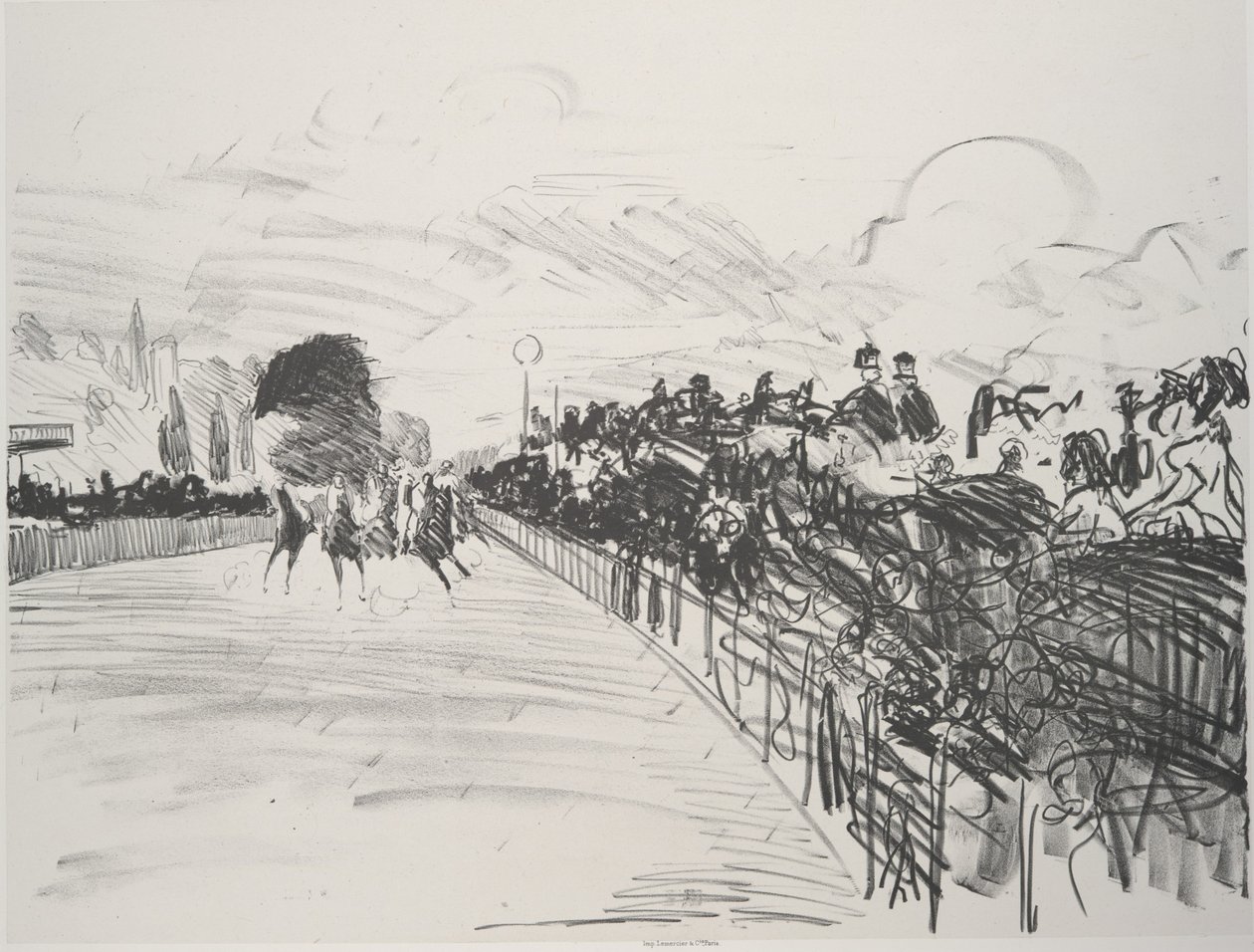 The Races Les Courses, 1865-72, julkaistu 1884. tekijältä Édouard Manet