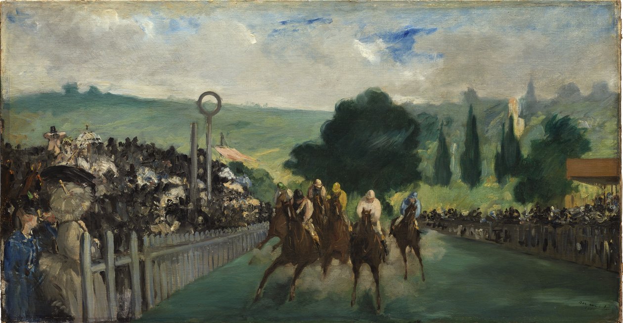 Kilpailut Longchampissa, 1866 tekijältä Édouard Manet