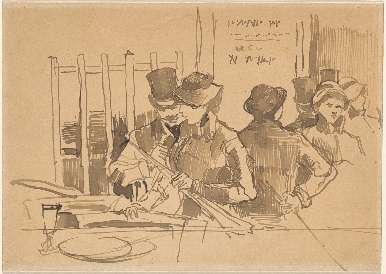 Rautatieravintola, n. 1879. tekijältä Édouard Manet