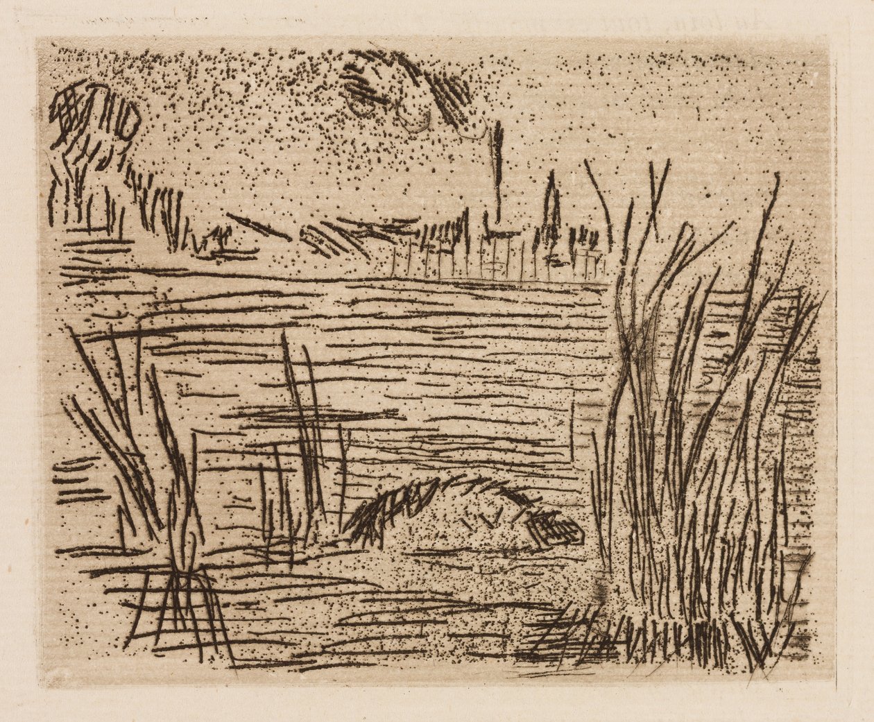 Joki tasangolla, levy 4, Le Fleuve -teoksesta. tekijältä Édouard Manet