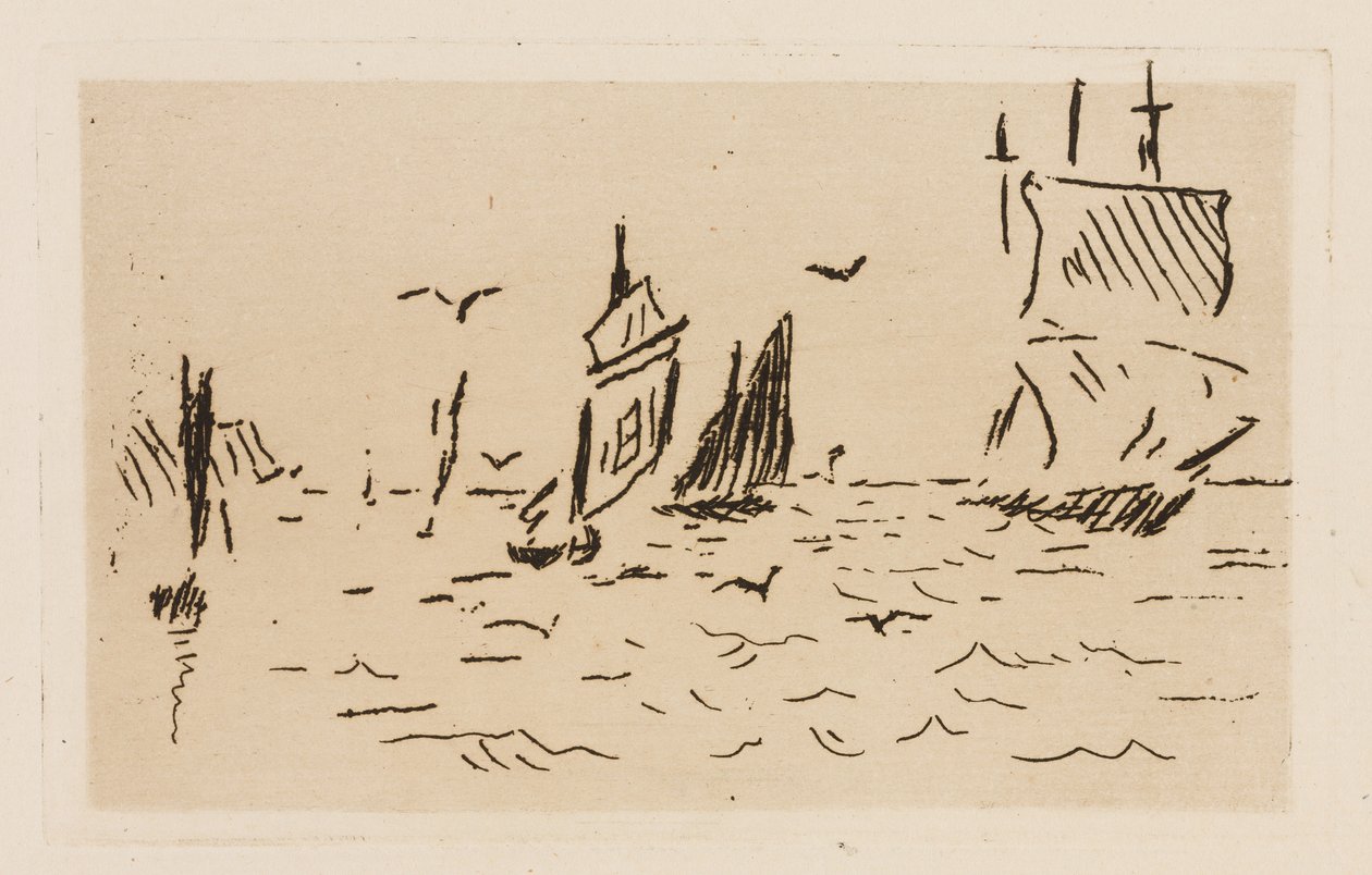 Meri, levy 7, Le Fleuve -teoksesta tekijältä Édouard Manet