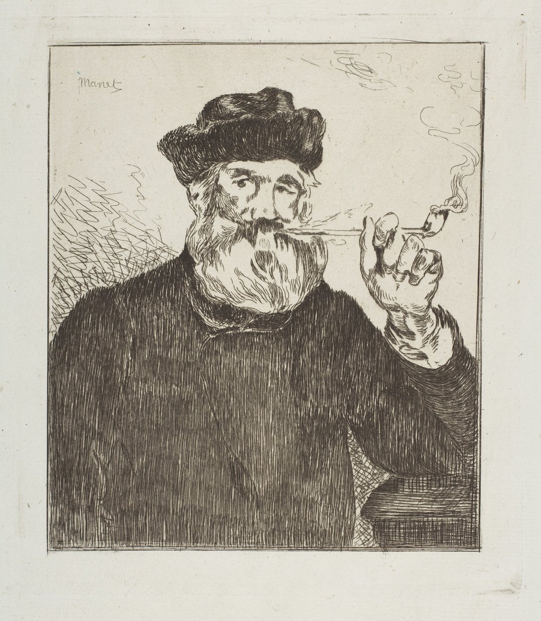 Tupakoitsija tekijältä Édouard Manet