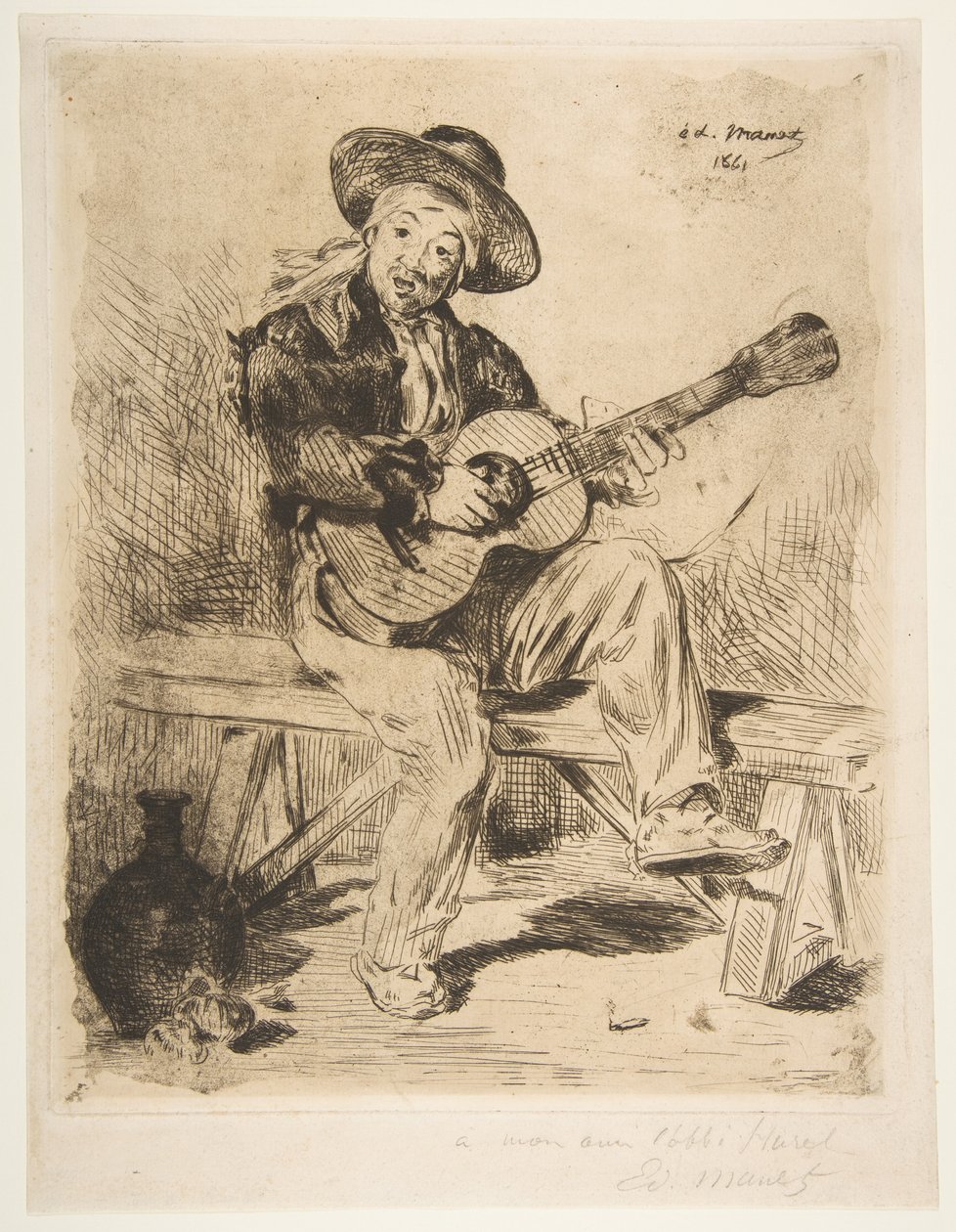 Espanjalainen laulaja tekijältä Édouard Manet