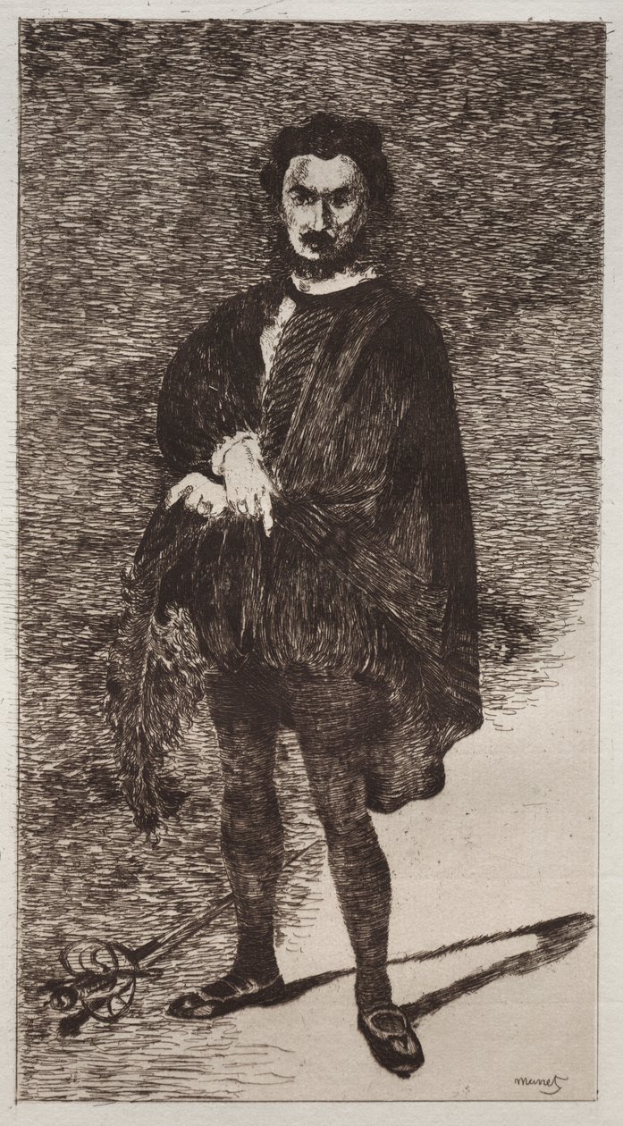 Traaginen näyttelijä tekijältä Édouard Manet