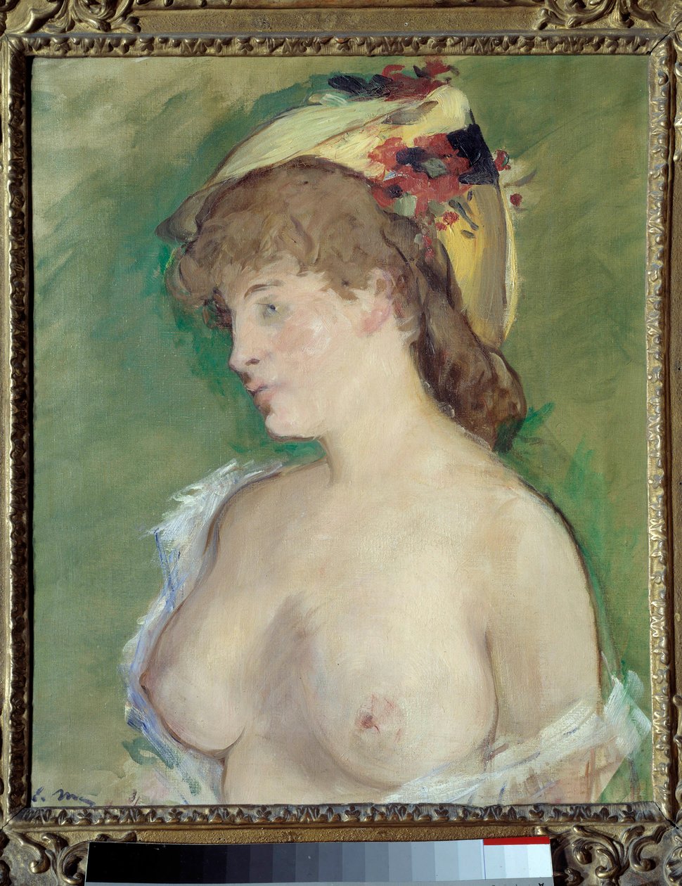 Edouard Manetin blondi yläosattomalla maalauksella (1832-1883) tekijältä Édouard Manet