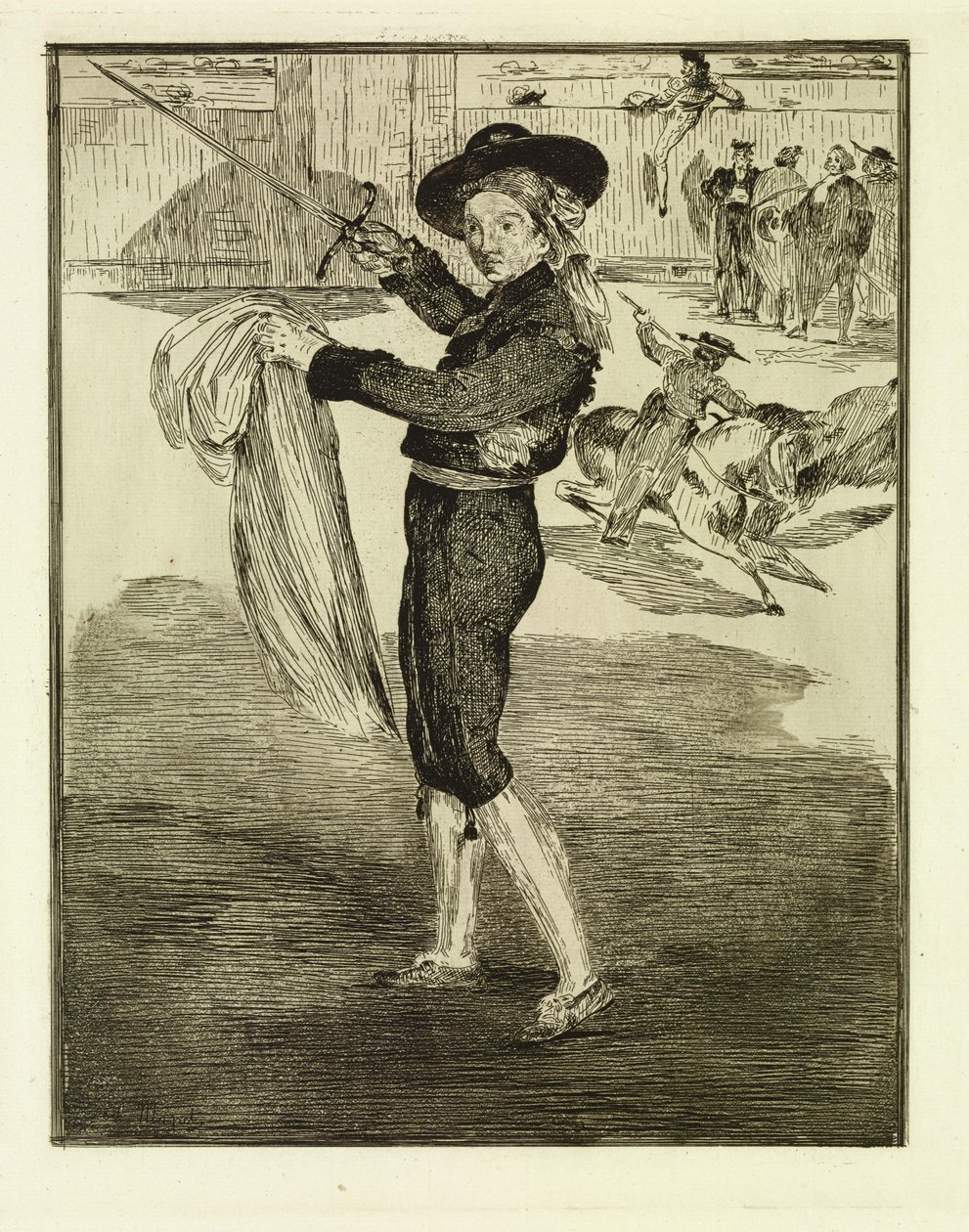 Victorine Meurent Espadan asussa tekijältä Édouard Manet