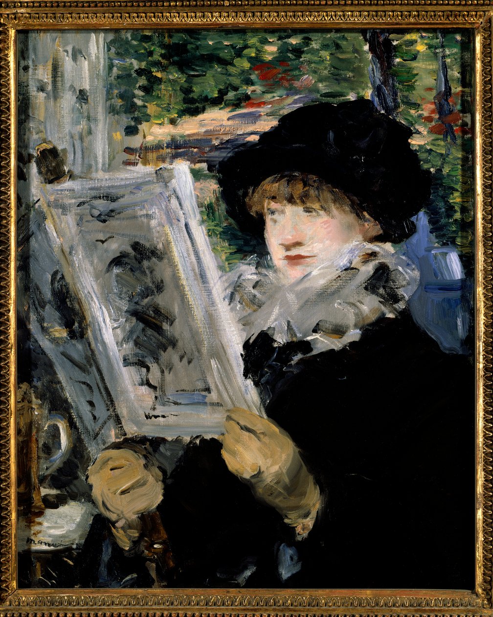 Nainen lukemassa tekijältä Édouard Manet
