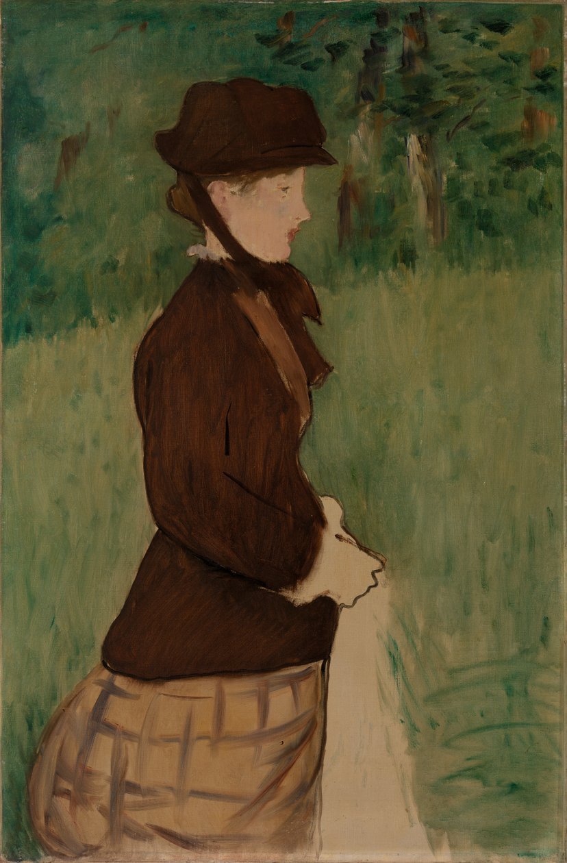 Nuori nainen puutarhassa tekijältä Édouard Manet