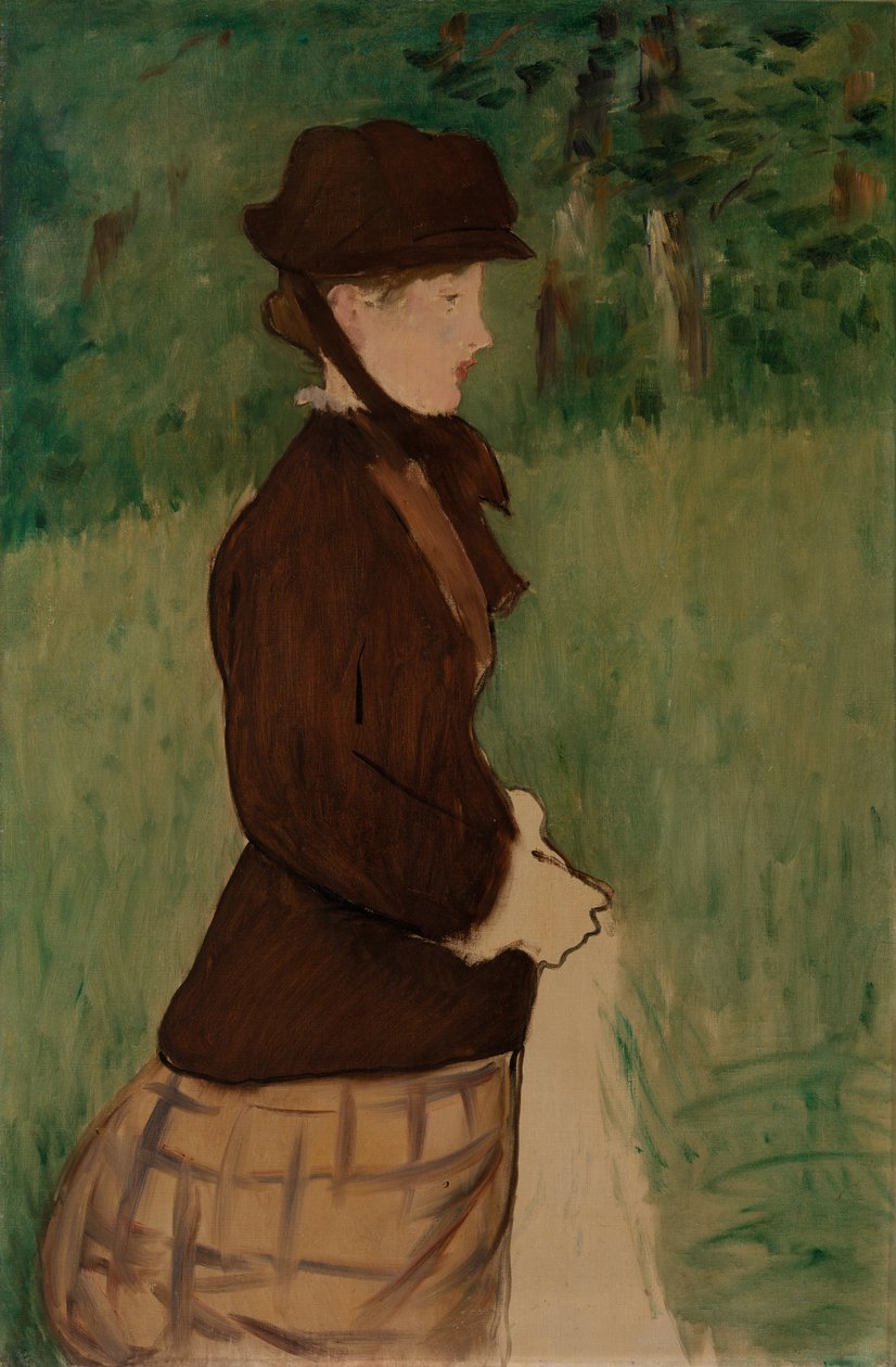 Nuori nainen puutarhassa, 1879 tekijältä Édouard Manet