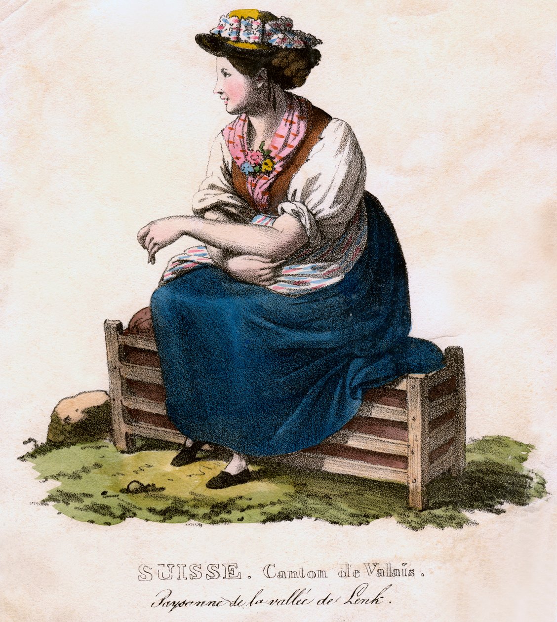 Sveitsiläinen nainen, 1825. tekijältä Edouard Pingret