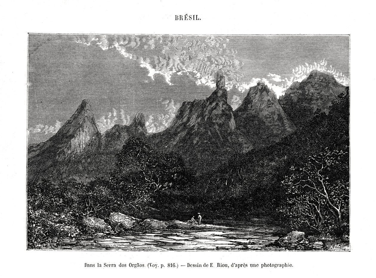 Serra dos Órgãos, Brasilia, 1800-luku. tekijältä Edouard Riou