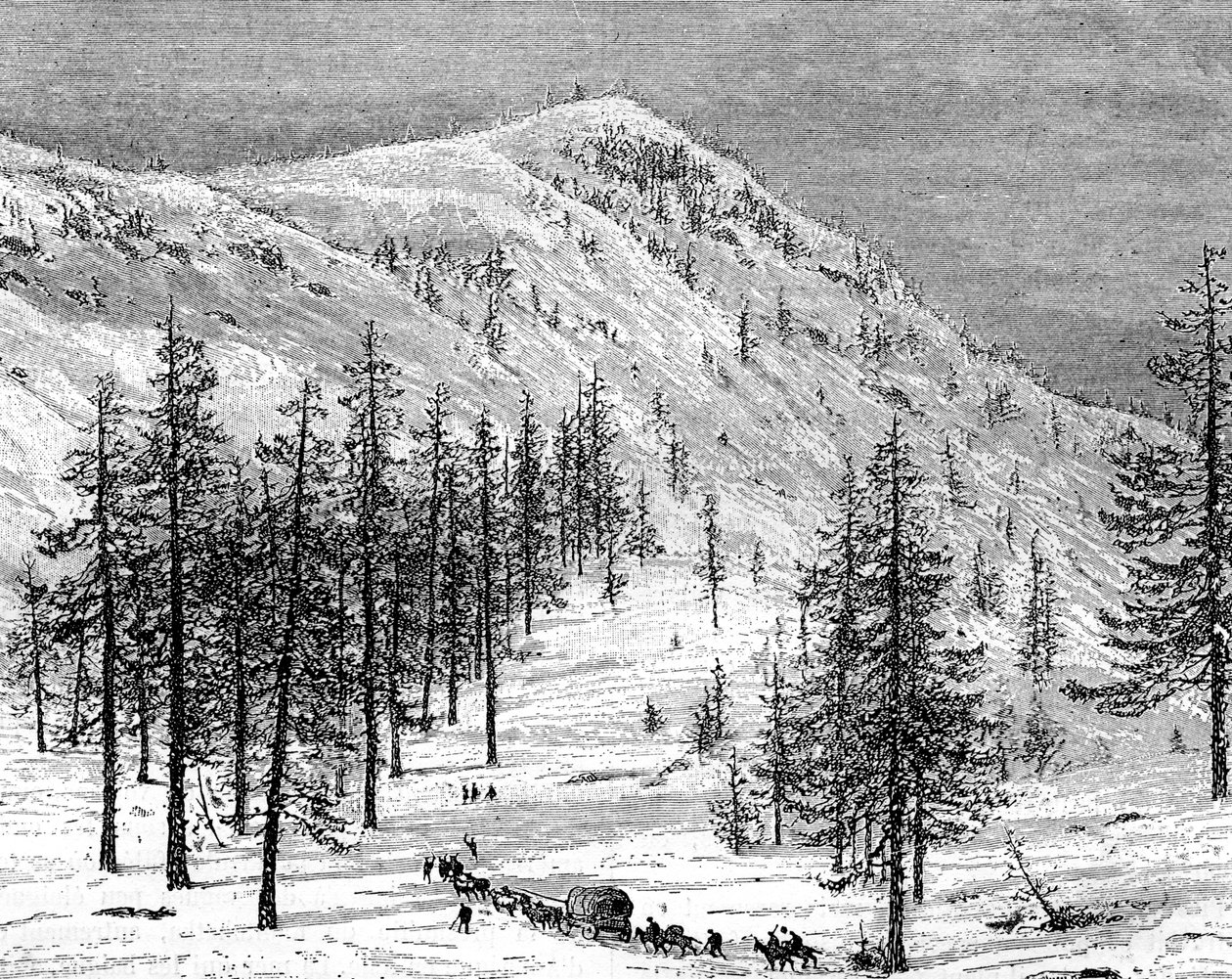Sierra Nevadan vuoret, USA, 1800-luku. tekijältä Edouard Riou