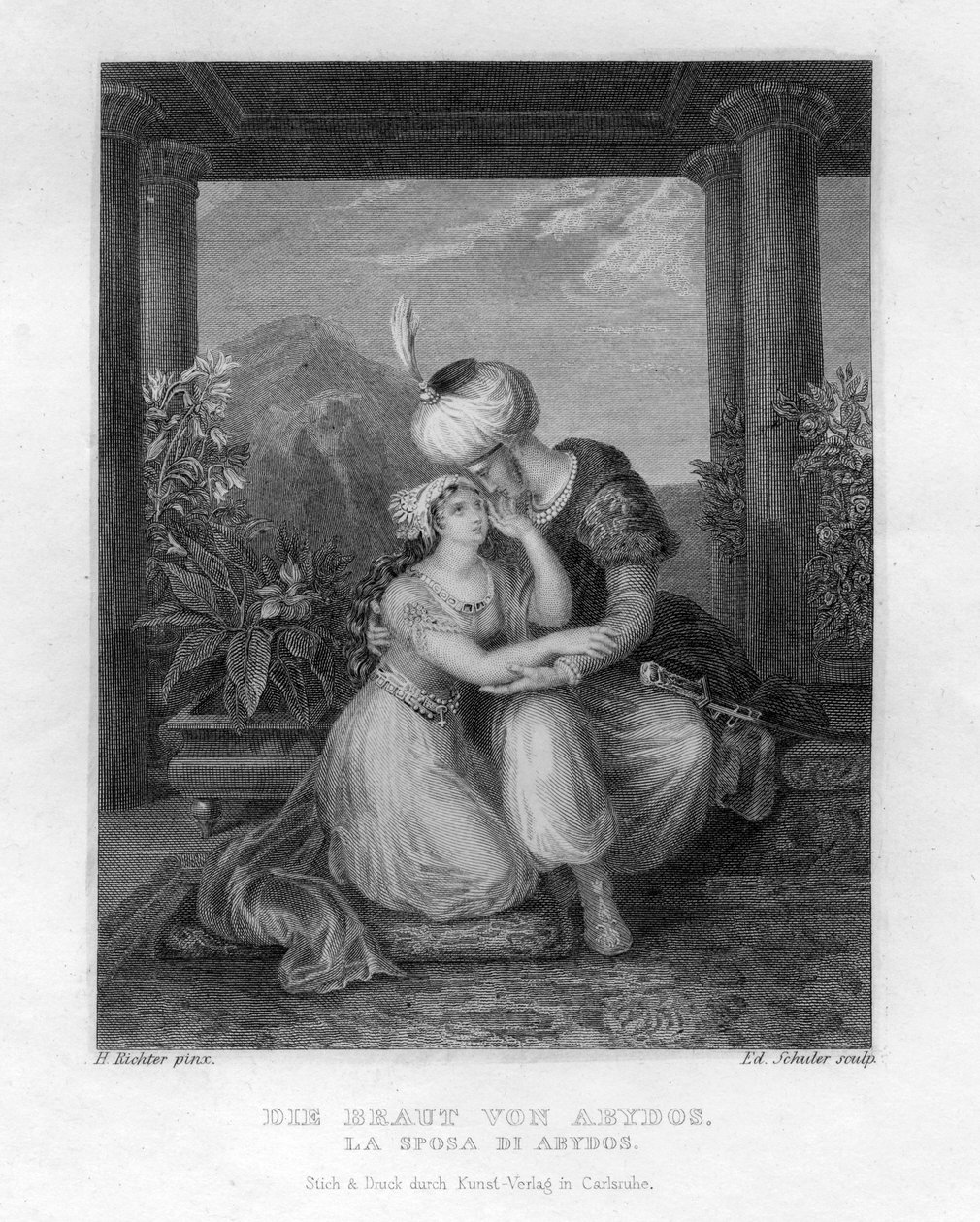 "Abydoksen morsian", n. 1833 tekijältä Edouard Schuler